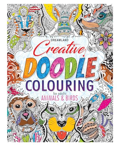 Animals & Birds Creative Doodle Colouring Book for Beginners and Adults | Intricate Wildlife Patterns for Relaxation and Creativity | Printed on High-Quality Paper for Pencil, Gel Pen & Marker Use