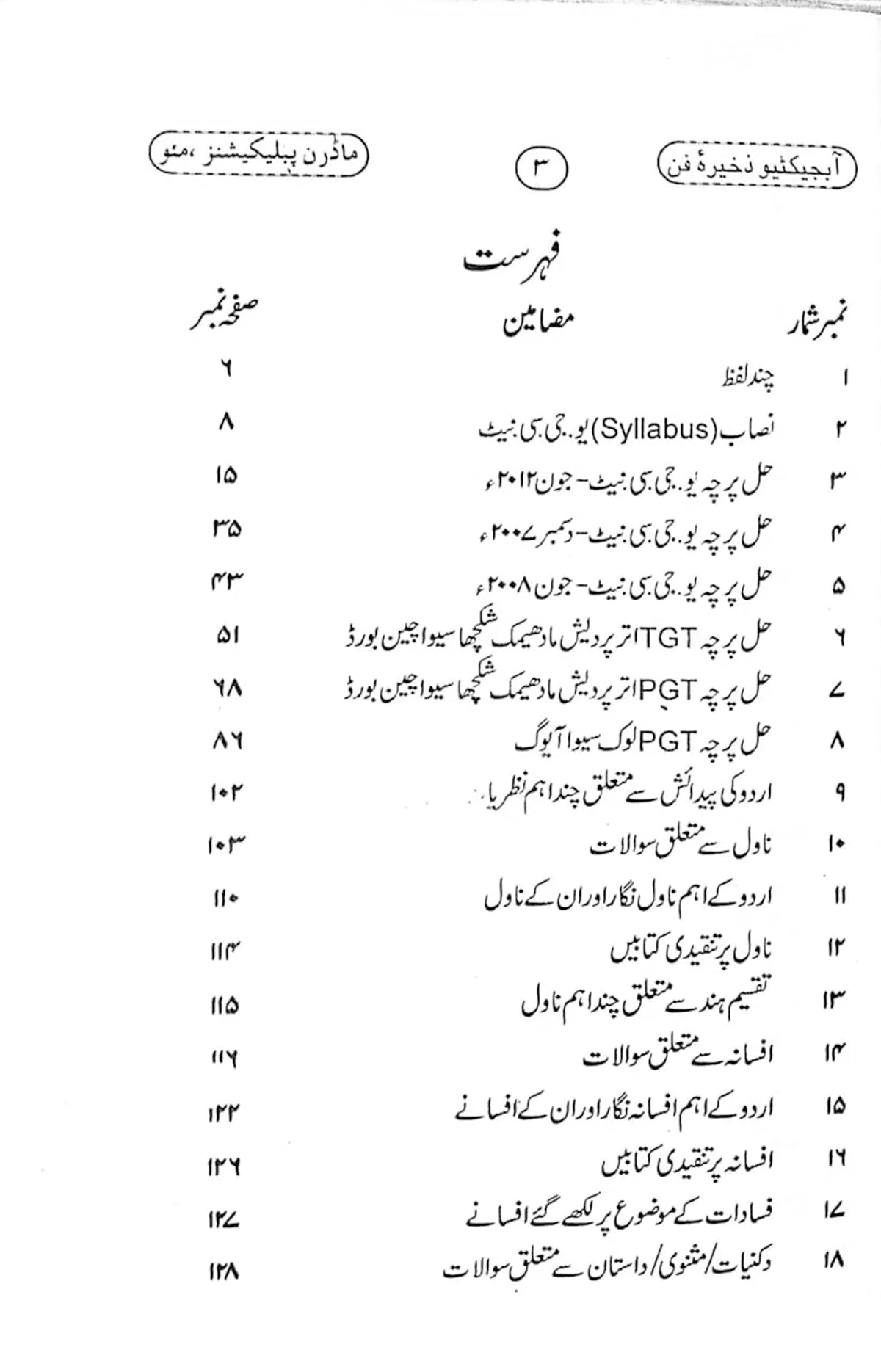 Zakhira e Fun (Objective)| {For Urdu NTA-NET/JRF, GIC, GDC & TGT.PGT}| ?????? ??