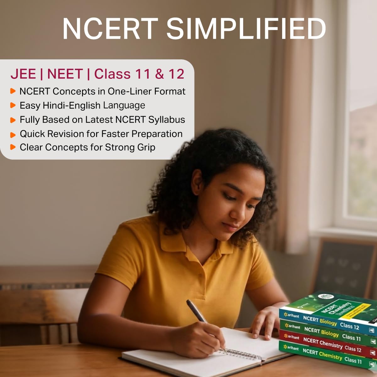 Arihant NCERT Biology Simplified Class 11 | NCERT Reference Book Synced with Rationalised NCERT | NEET Competition Focus, Free Chapterwise Online Tests | For Exam 2026-2027