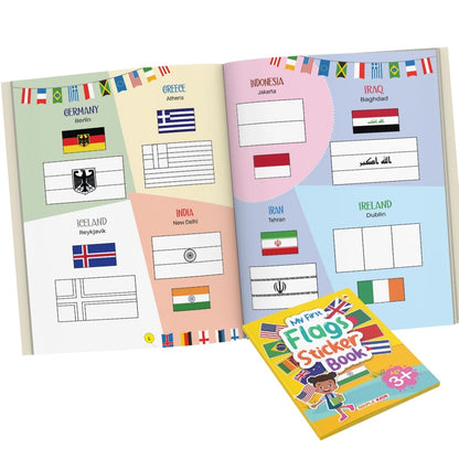 My First Sticker Book - Flags - Activity Book for Kids with 50+ Stickers - Stickers for Children - Age 3+ Years