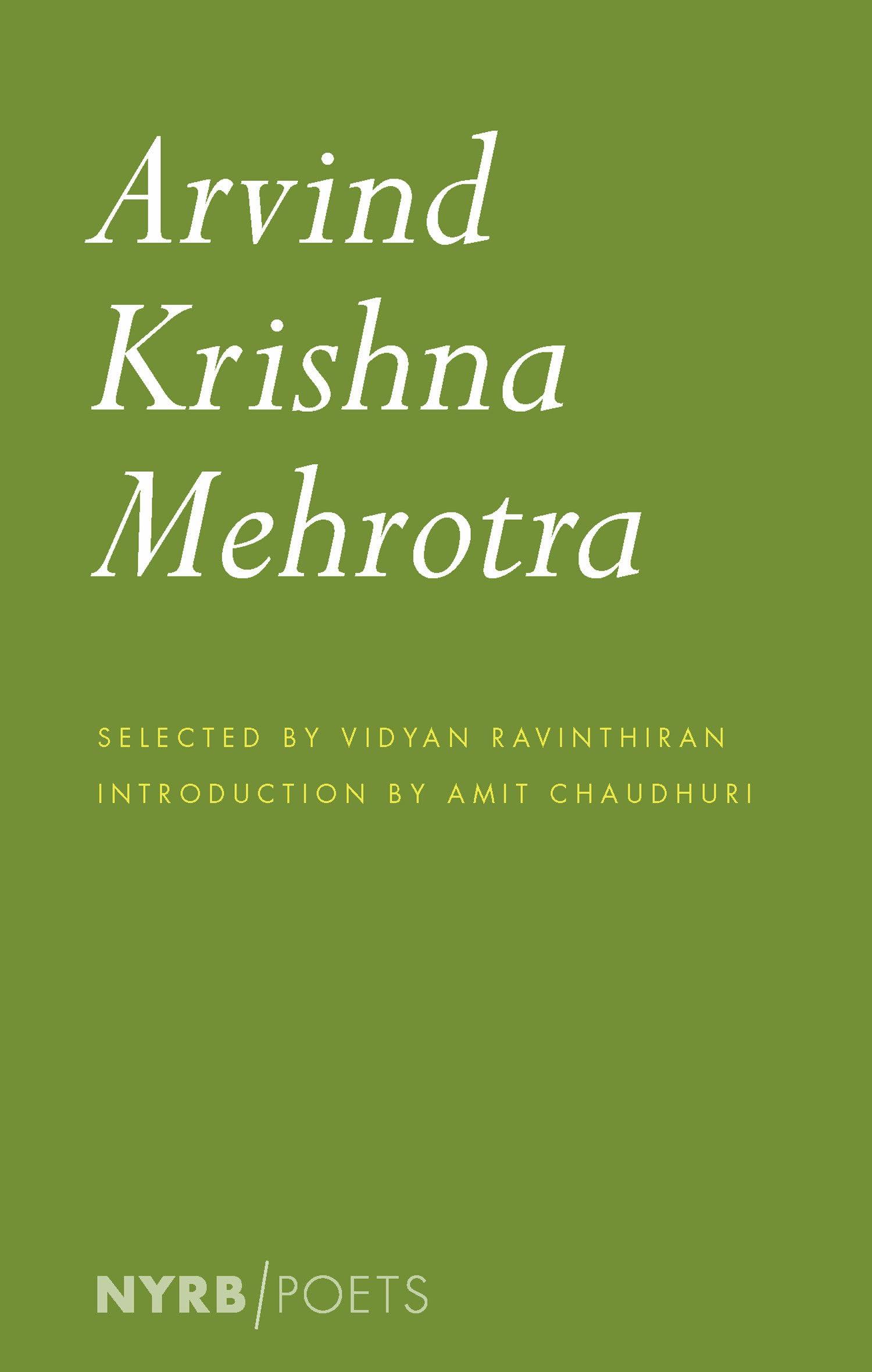 Arvind Krishna Mehrotra book cover