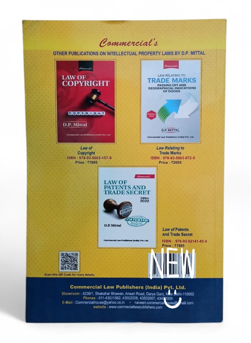 Commercial’s Intellectual Property Laws Bare Act 2026 Edition | Trade Marks Act, Patents Act, Copyright Act, Designs Act, GI Act | Updated with Jan ... Amendment 2023 | Bare Act with short comments