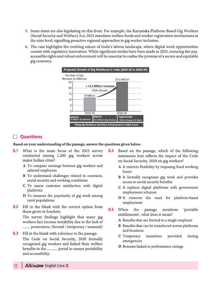 Arihant All in One English Core Class 12 for CBSE Exam 2026-27 | NCERT Based Complete Theory, Practice Exercises, CBQs, A-R, Sample Papers & Mind Maps | Revised Edition as per Latest Syllabus