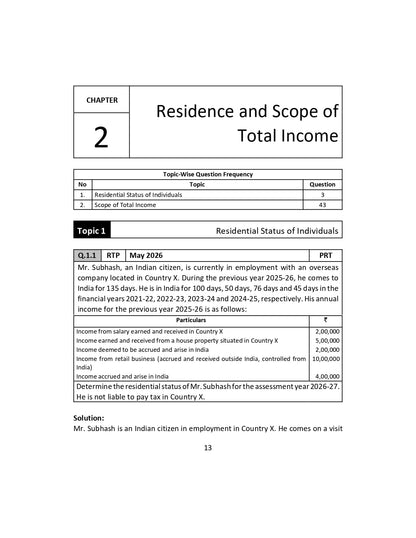 Scanner CA Intermediate | Paper-3: Taxation | For Sep.26 & Jan.27 Exams | Solved Papers with PYQs (Included May 26 Questions) | Shuchita Prakashan: 1 (Scanner Series)