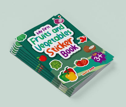 My First Sticker Book - Fruits and Vegetables - Activity Book for Kids - Stickers for Children - Age 3+ Years