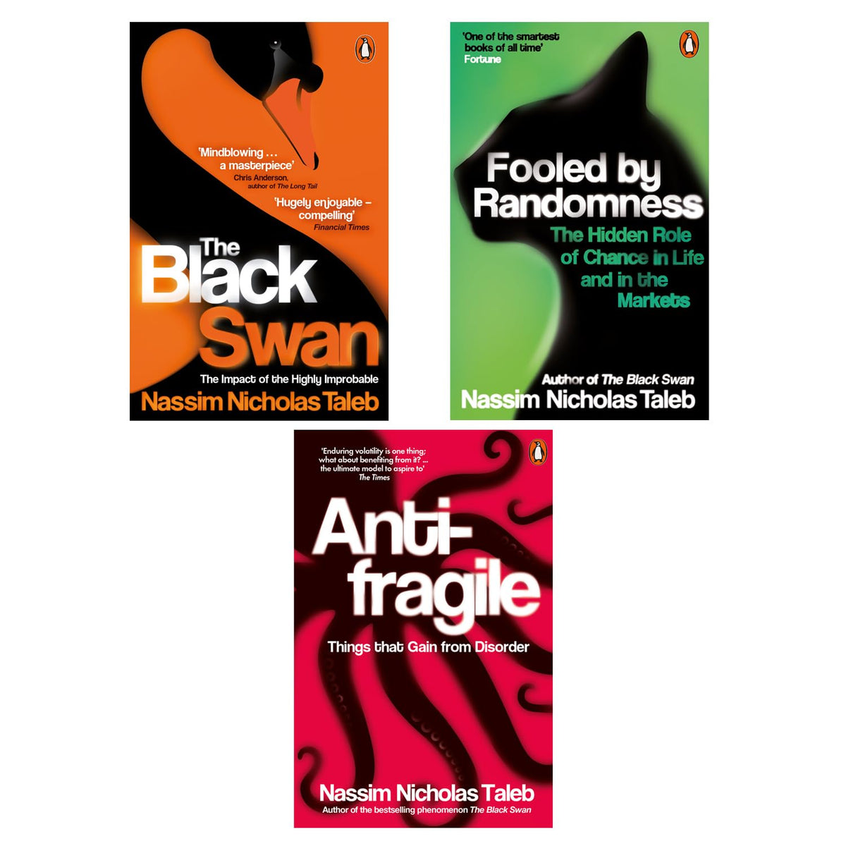 NASSIM NICHOLAS TALEB 3 BOOKS BOXSET: Fooled by Randomness, The Black Swan and Antifragile – Risk, Uncertainty, Decision-Making and Economics
