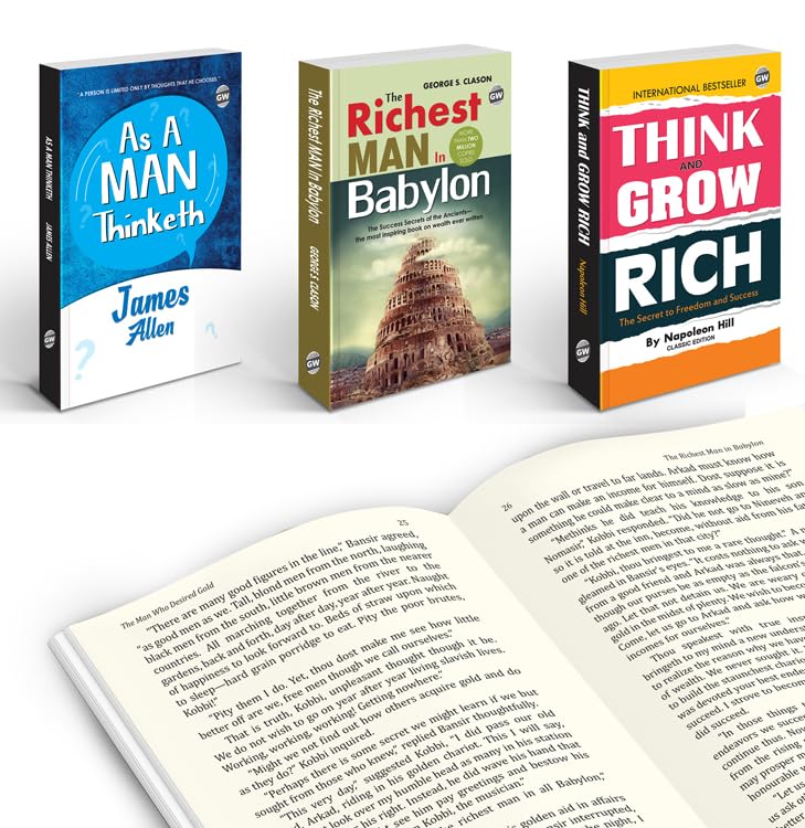 The Ultimate Financial Wisdom Guide : Think & Grow Rich, The Richest Man in Babylon and As A Man Thinketh | Classic Motivational Novels | Combo of 3 Novels
