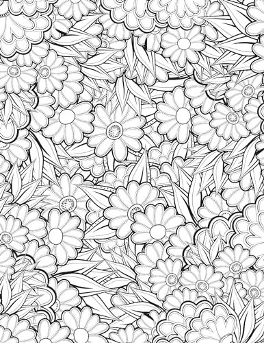 Flowers Adult Colouring Book for Relaxation & Mindfulness | Beautiful Floral Designs to Relieve Stress & Inspire Creativity with Colour