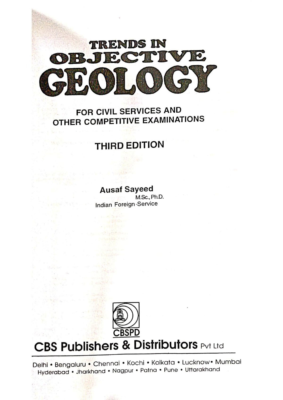 Trends in Objective Geology 3Ed (PB 2018)