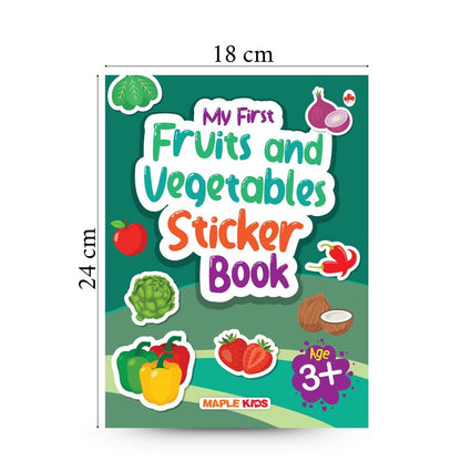My First Sticker Book - Fruits and Vegetables - Activity Book for Kids - Stickers for Children - Age 3+ Years