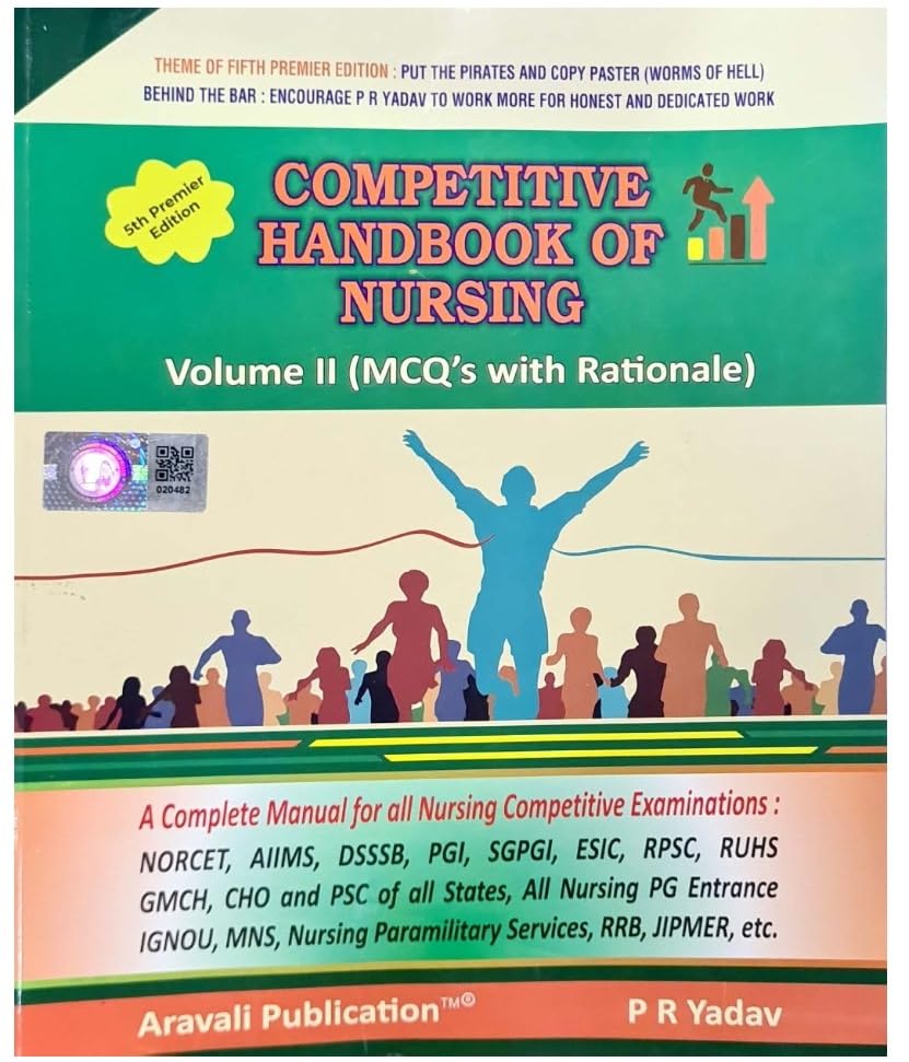 PR Yadav - Competitive Handbook of Nursing - Vol 1 + 2 + 3 | Set of 3 Books | Updated for 2025 Exams