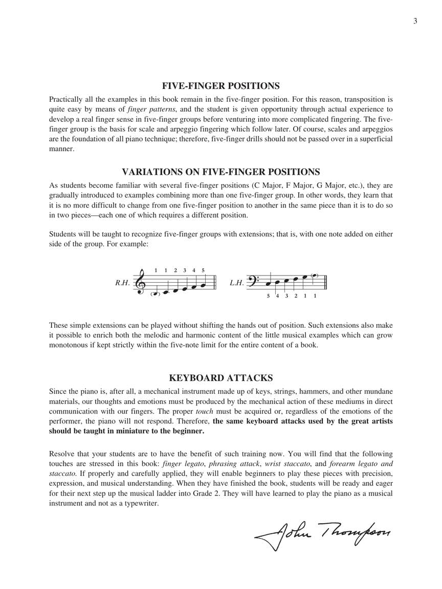 John Thompson's Modern Course for the Piano - First Grade (Book Only): First Grade - English