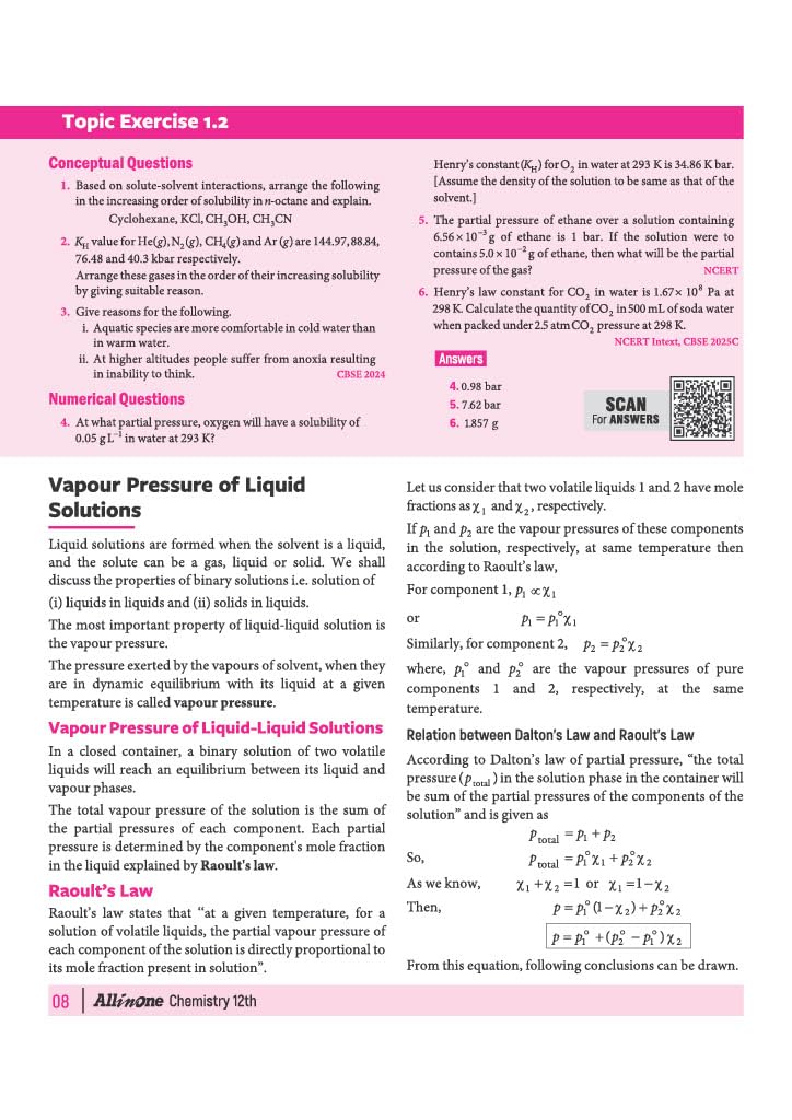 Arihant All in One Chemistry Class 12 for CBSE Exam 2026-27 | NCERT Based Complete Theory, Practice Exercises, CBQs, A-R, Sample Papers & Mind Maps | Revised Edition as per Latest Syllabus