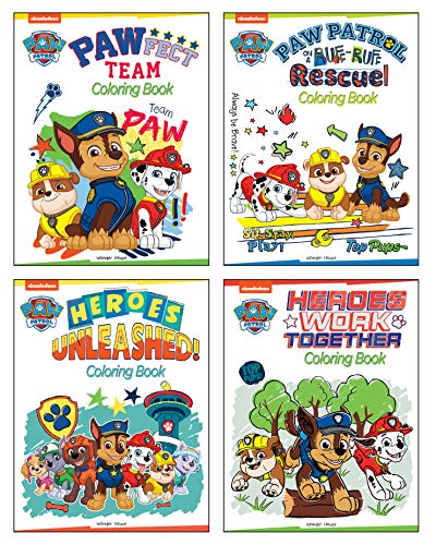 Paw Patrol Cool Pups Coloring Books Super Boxset : Pack of 4 Coloring Books For Kids book cover