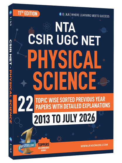 CSIR NET Physical Science PYQ Book 2026 | 14 Years Physics Previous Year Solved Papers (2013–July 2026) with Detailed Solutions | Topicwise Sorted Book for NTA CSIR NET/JRF, GATE & SET Exams
