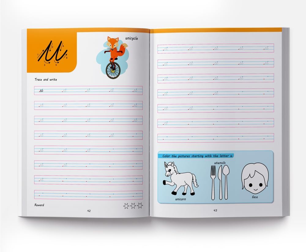 Cursive Handwriting – Small Letters: Practice Workbook | Ages 5–8 Years | Step-By-Step Letter Formation | Tracing Practice |Kids Fine Motor Skills | Premium Paperback | Children | Latest Edition