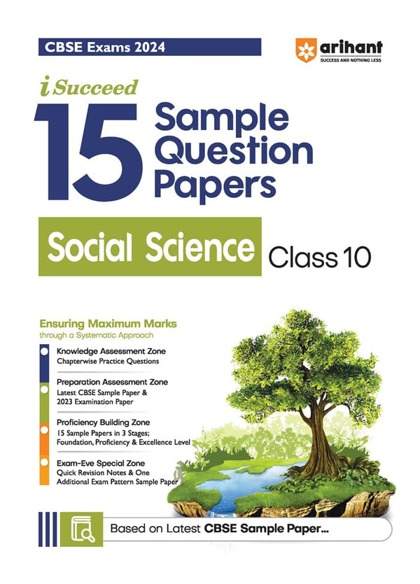 Arihant CBSE Sample Question Papers Class 10 Social Science Book for 2024 Board Exam 