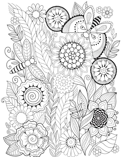 Nature Adult Colouring Book for Peaceful Creativity and Stress Relief | Beautiful Designs Inspired by Flowers, Birds, Butterflies & More for Relaxation and Mindful Expression