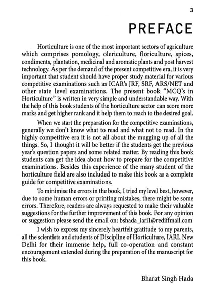 MCQs in Horticulture - 2026-2027