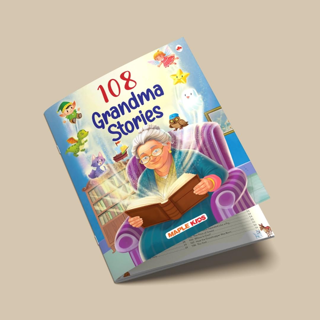 108 Grandma Stories (Illustrated) - Story Book for Kids - English Stories for Children - Bedtime Stories - Moral Story Book - Age 3+ - Read Aloud to Infants, Toddlers