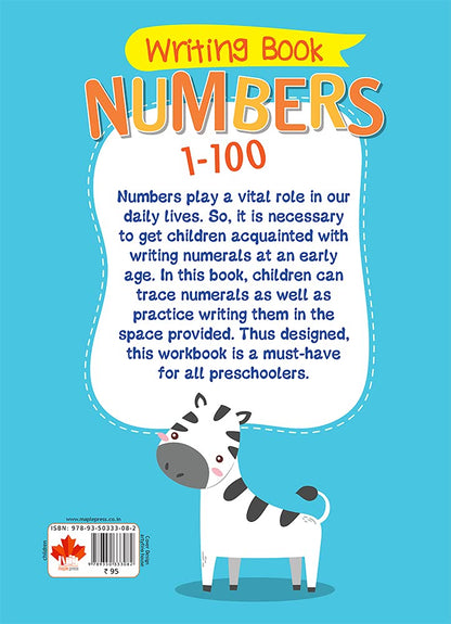 Numbers Writing Book 1-100 (Practice) - Learn and Practice - Numbers 1 to 100 - 2 to 5 Years Old Kids - Number Tracing Book - Learn Numbers - Writing Book for Toddlers, Nursery, Pre-School Children
