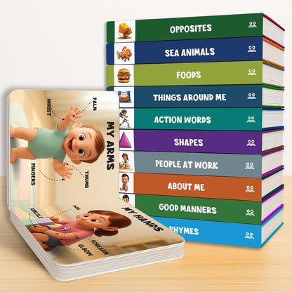 My First Library Box Set 10 Board Books | Premium Quality Kids Books for 1 Year - 4 Year Old | Early Learning Books - About Me, Rhymes, Foods, Shapes, ... Around Me, Action Words & People at Work