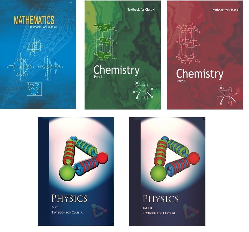 NCERT Textbook for Class-XI | Chemistry Part-I, Chemistry Part-II, Physics Part-I, Physics Part-II, Mathematics | (5 Books Set) | 2025-26 Edition