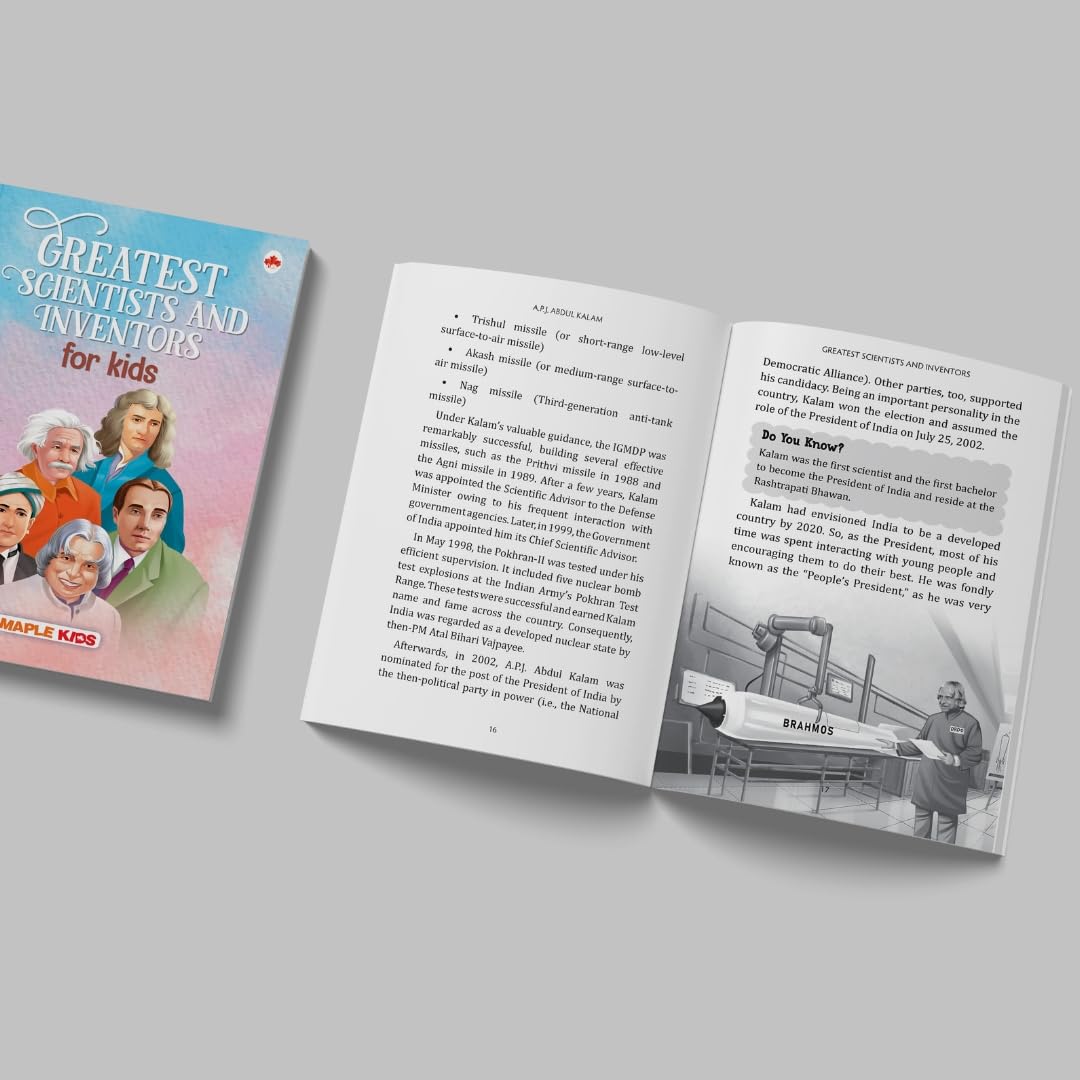 Story Book for Kids - Greatest Scientists and Inventors (Illustrated) - Biographies for Children - Albert Einstein, Galileo Galilei, Graham Bell, ... Raman, James Watt, Stephen Hawking - Age 6+