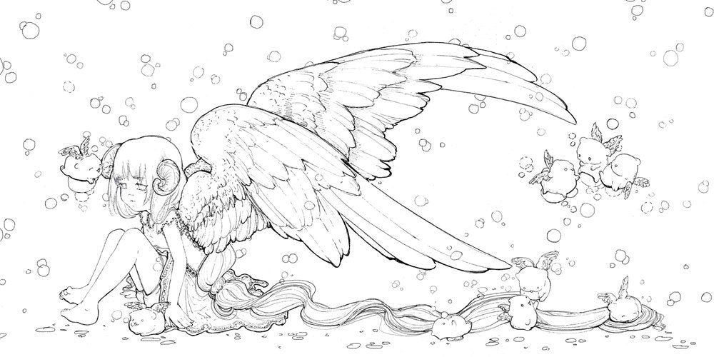 Pop Manga Coloring Book: A Surreal Journey Through a Cute, Curious, Bizarre, and Beautiful World
