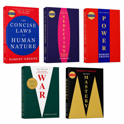Robert Greene Complete Collection Box Set of 5 Books | The Concise Laws of Human Nature, The Art of Seduction, The 48 Laws of Power, The Concise 33 ... | Paperback Self-Help & Psychology Collection