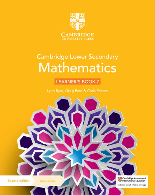 Cambridge Lower Secondary Mathematics Learner's Book 7 with 1 year Digital Access | Cambridge International Primary and Lower Secondary Curriculum Frameworks