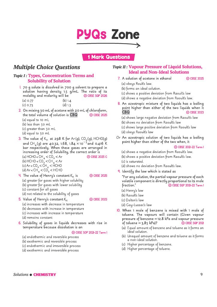 Arihant CBSE Question Bank Class 12 Chemistry For Board Exam 2027 | Chapterwise PYQs (2026–2016) with Revision Theory, Detailed Solutions, Exam Tips & Sample Papers As per Latest CBSE Syllabus