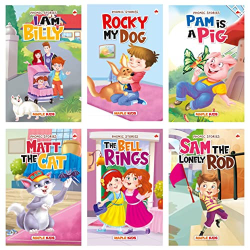 Phonic Reader (Illustrated) (Set of 6 Books) - Story Books for Kids - Bedtime Stories - 2 Years to 6 Years Old - Read Aloud to Infants, Toddlers