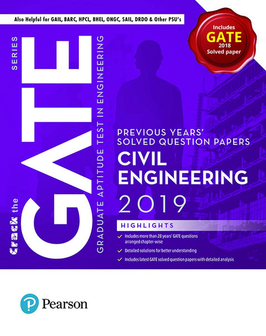 Previous Years Solved Question Papers GATE 2018 Civil Engineering 2019 book cover