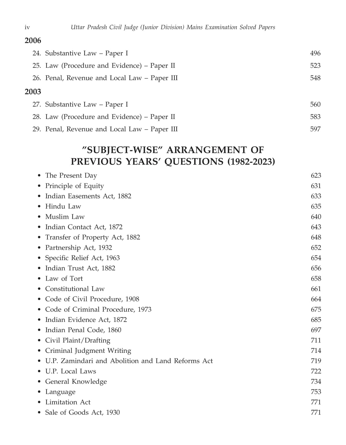 Singhal's Uttar Pradesh UP Civil Judge (Junior Division) Mains Examinations Previous Years Solved Papers (2003-2023) | Updated with New Criminal Enatments- 2023 by Singhal Law Publications