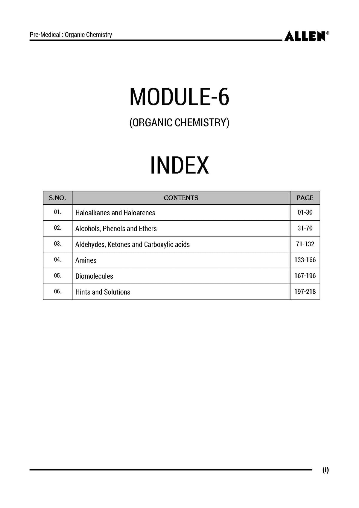 ALLEN CHEMISTRY NEET-UG Study Material Package for 11th, 12th & 12th Passed (Set of 6 Modules) in English |
