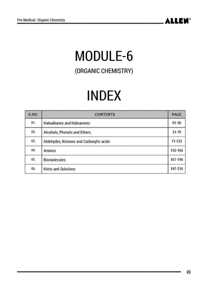 ALLEN CHEMISTRY NEET-UG Study Material Package for 11th, 12th & 12th Passed (Set of 6 Modules) in English |
