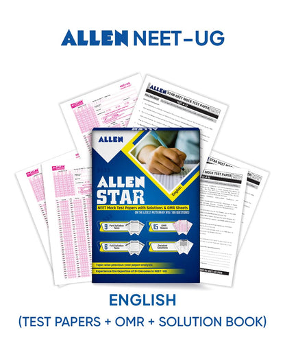 ALLEN STAR NEET Mock Test Papers With Solutions in English | 15 Mock Tests (9 Part Syllabus + 6 Full Syllabus) as per Latest NTA Pattern ( 15 OMR ... Year Paper Analysis | Target NEET-UG 2027