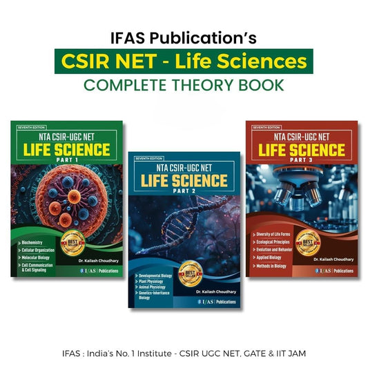 CSIR NET Life Science Books 2026 - Complete Theory & Practice Notes (3 Books) | Life Sciences Study Material for CSIR UGC NET/JRF, GATE, DBT & ICMR | IFAS Publication