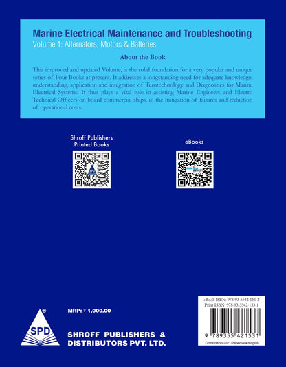 Marine Electrical Maintenance and Troubleshooting: Volume 1 - Alternators, Motors & Batteries, Second Edition (Elstan's® Marine Engineering Series)