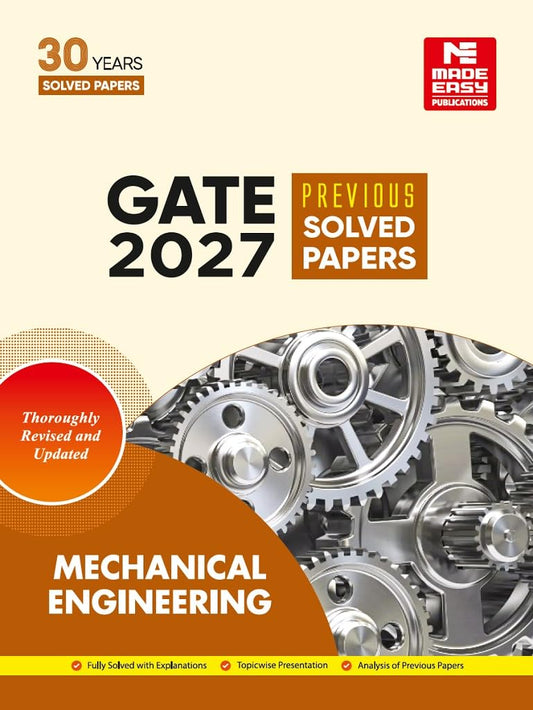 GATE 2027 Mechanical Engg 30 Years Solved Papers | GATE Prep Book