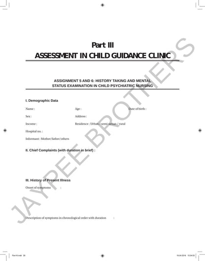Mental Health Nursing Practical Record Book for General Nursing and Midwifery (GNM) | Complete Clinical Logbook for Psychiatric Nursing Assignments, Care Plan, Case Study and Process Recording