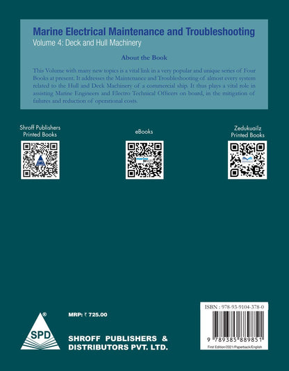Marine Electrical Maintenance and Troubleshooting Series - Volume 4: Deck and Hull Machinery: (Elstan's(R) Marine Engineering Series)