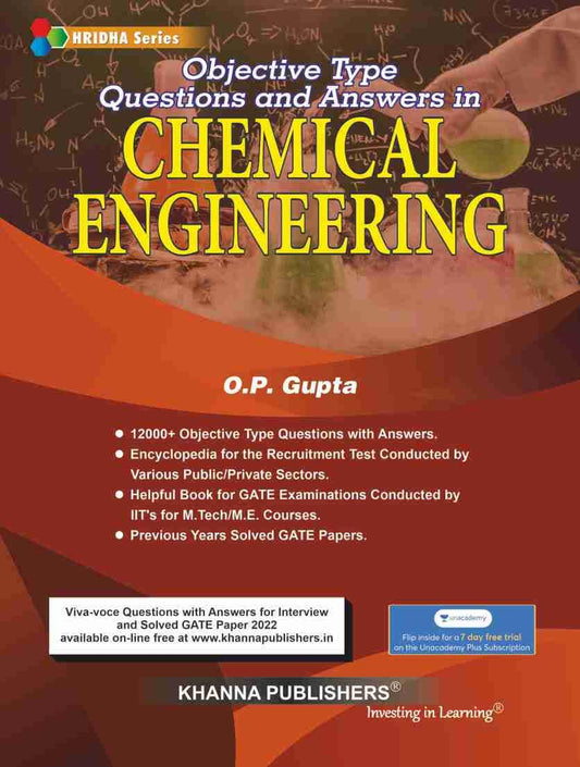 Objective Type Questions and Answers in Chemical Engineering by O.P. Gupta (Author) book cover