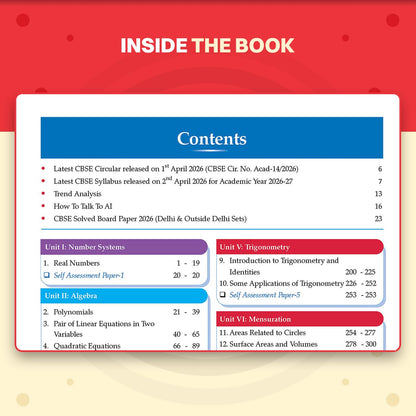 Oswaal CBSE Class 10 Mathematics (Standard) Question Bank | Chapter & Topic-wise Solved Papers (2017-2026) | Based on Latest Syllabus (April 2026) | ... Papers | For 2027 Exam (CBSE Question Papers)