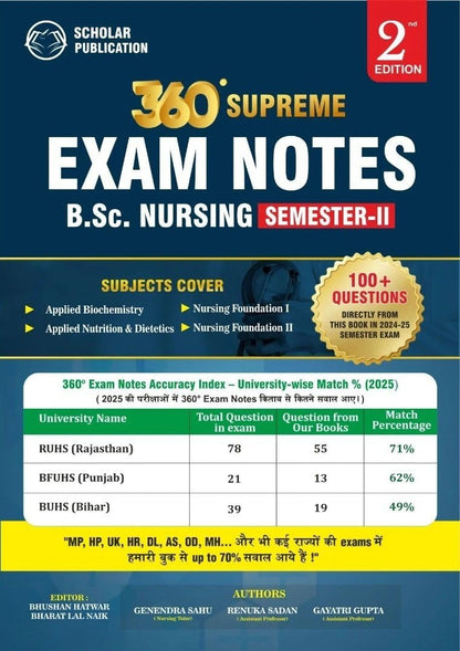 Bhushan Science 360 SUPREME EXAM NOTES - B.Sc. Nursing 2nd Semester