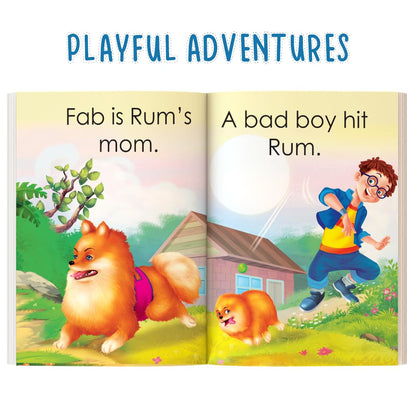 Phonics My First 3 Letter Words Story Books for Kids Age 3-6 Years | Set of 4 Colourful Illustrated Early Reading Books | Learn to Read | Beginner Readers | Majestic Book Club