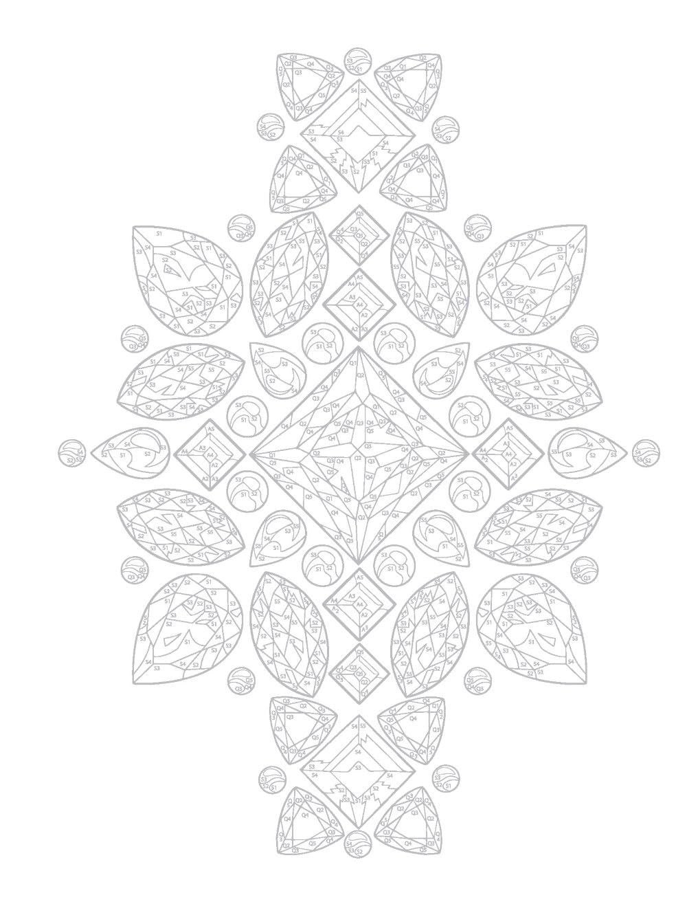 Creative Haven Gemstones Color by Number (Adult Coloring Books: Art & Design)
