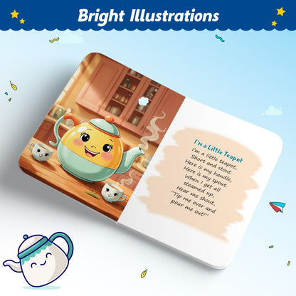 Kids' First Nursery Rhymes Padded Board Book, Colourful Illustrated Nursery Rhymes for 1-5 Years, Board Book for Toddlers