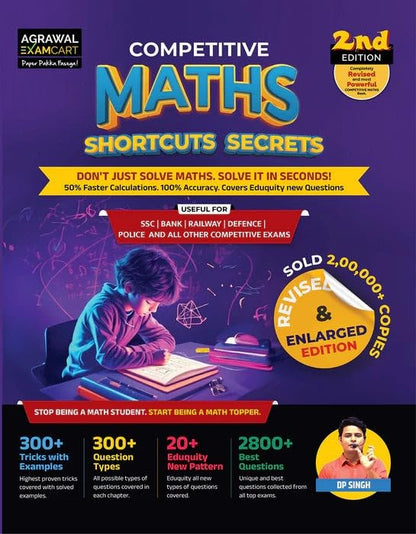 Examcart All Competitive Exams Books Combo 2026 | Short Maths By D.P. Singh + Reasoning | NRA CET, SSC, Bank, Railway, Defence, Police And All Government Exams (English) (2 Books Combo)